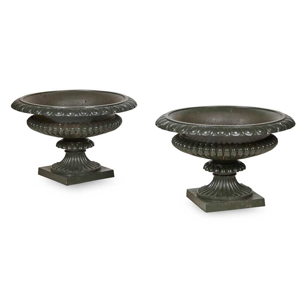 PAIR OF LARGE CAST IRON GARDEN