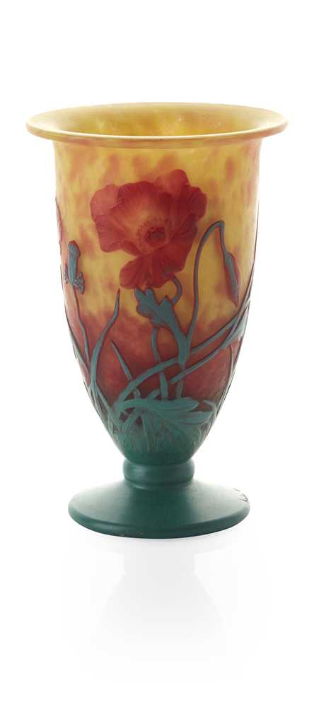 DAUM FRÈRES, NANCY
PAVOTS CAMEO VASE,