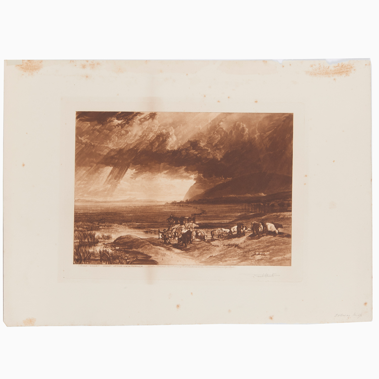 FRANK SHORT AFTER J. M. W. TURNER, MEZZOTINT