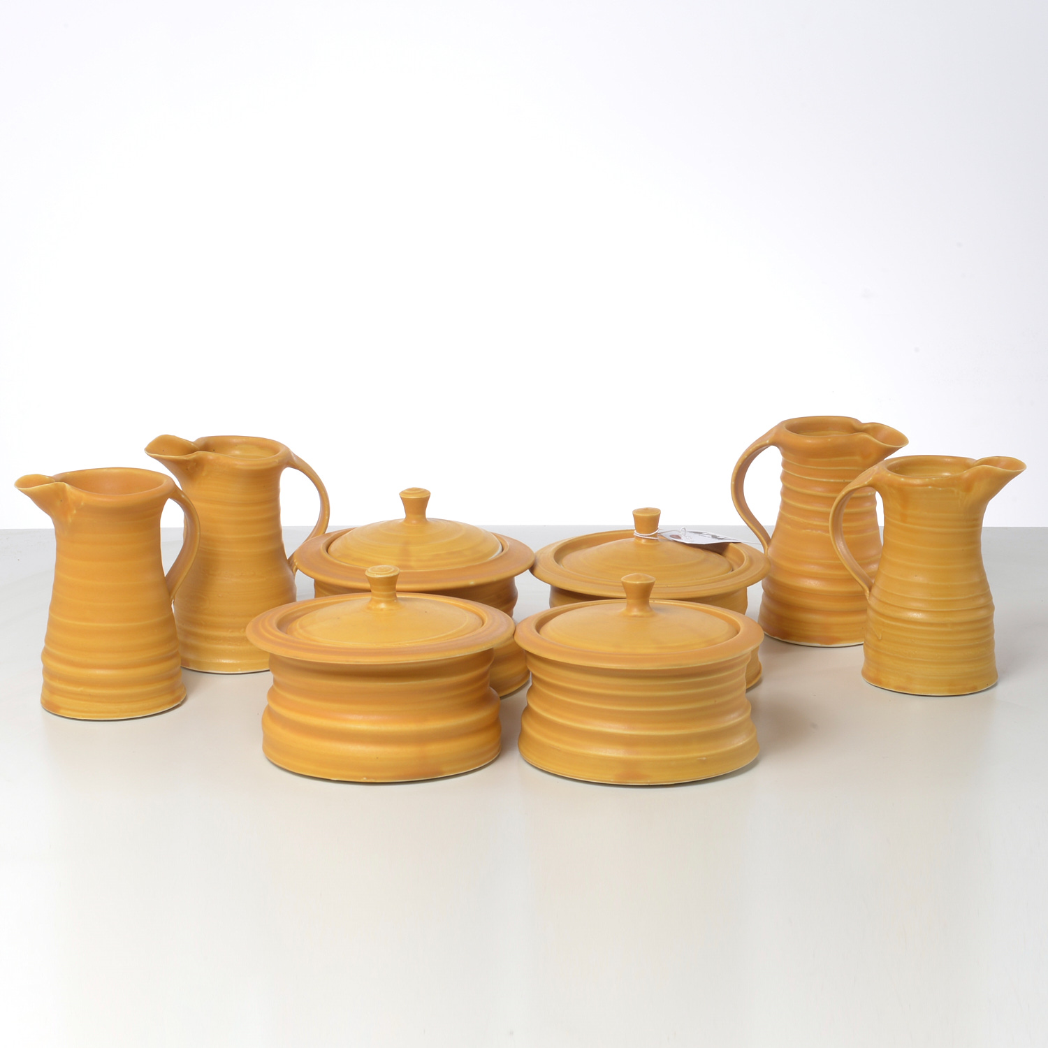 JAMES MAKINS, GROUP CERAMIC TABLE ITEMS