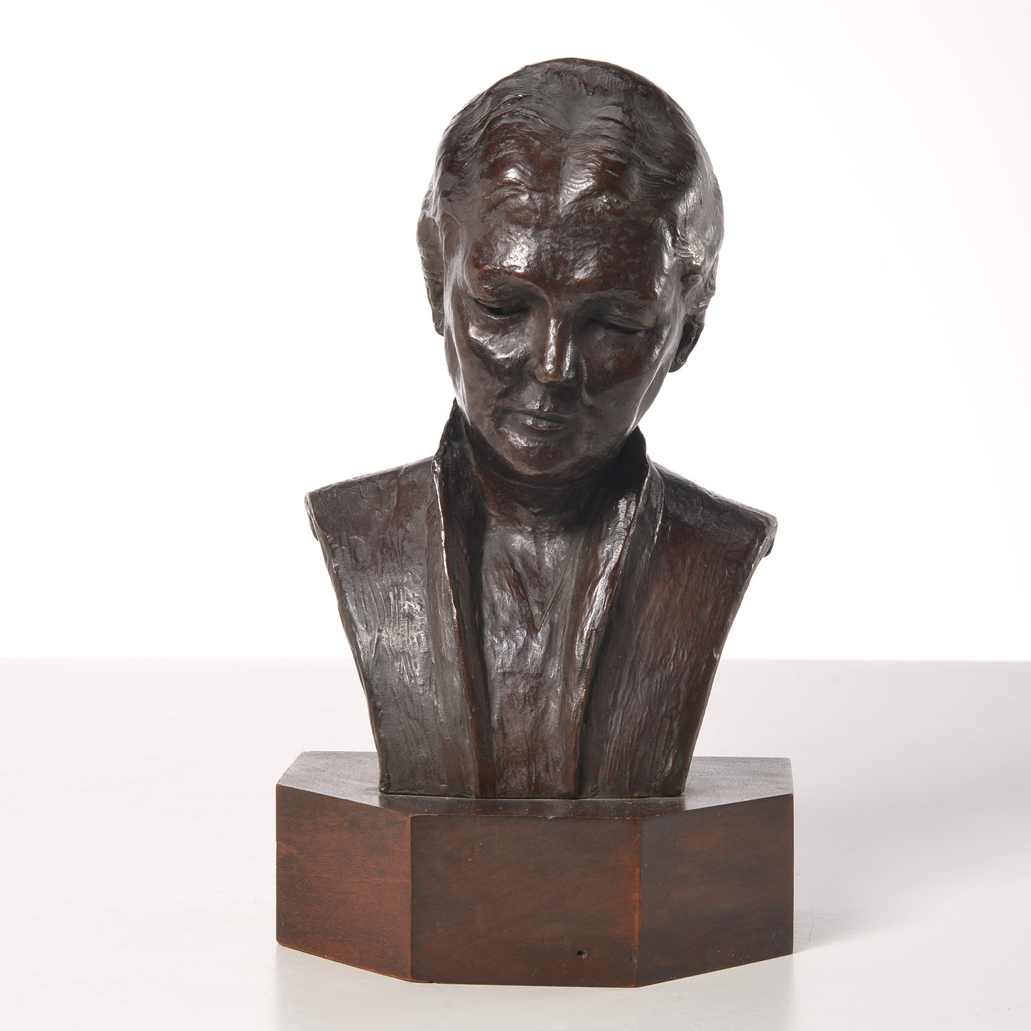 E C SCHAFFNER BRONZE BUST E  2ceced