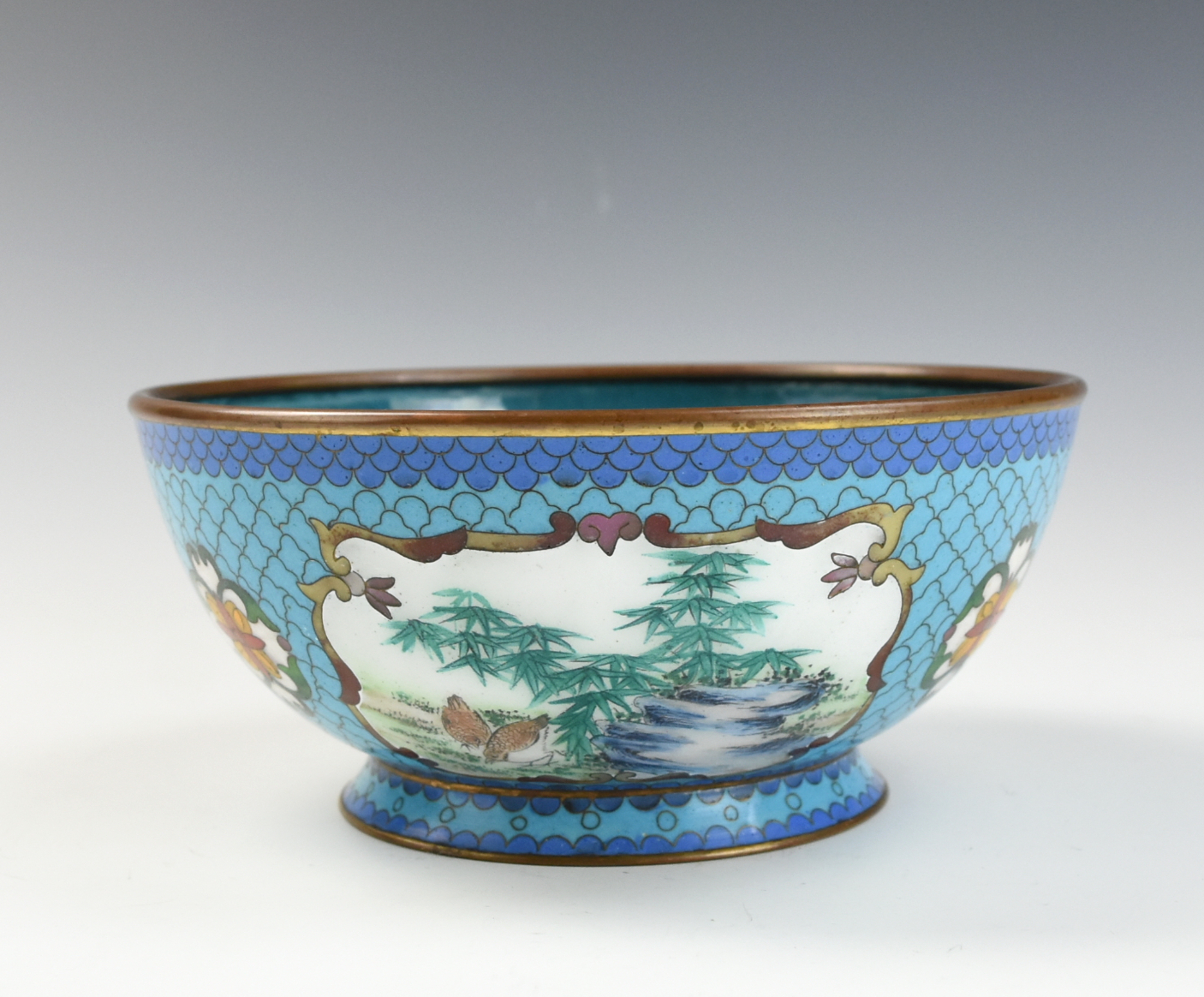 CHINESE CLOISONNE BOWL 19 20TH 2cecf9