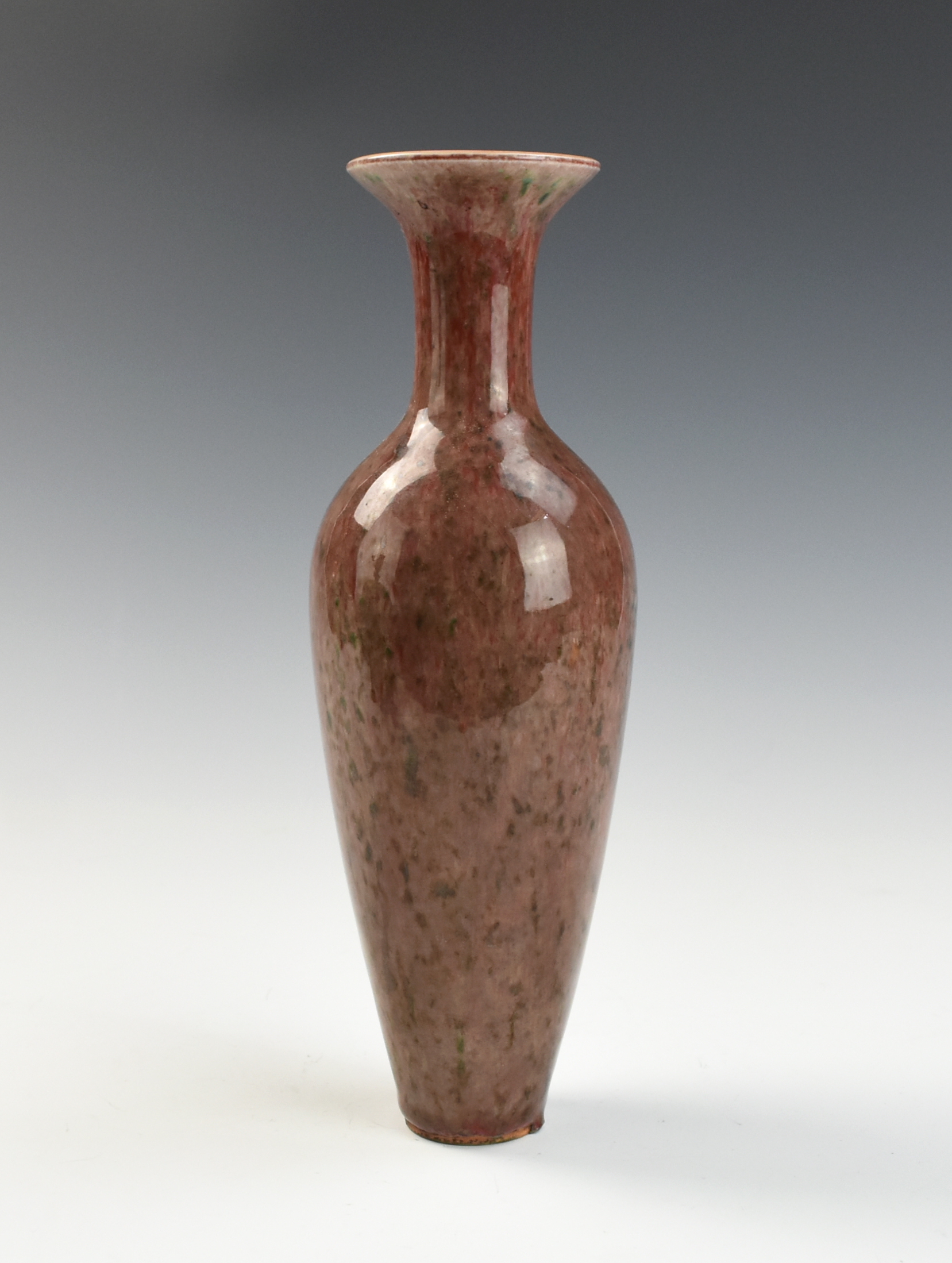 CHINESE PEACHBLOOM GLAZED RED BOTTLE