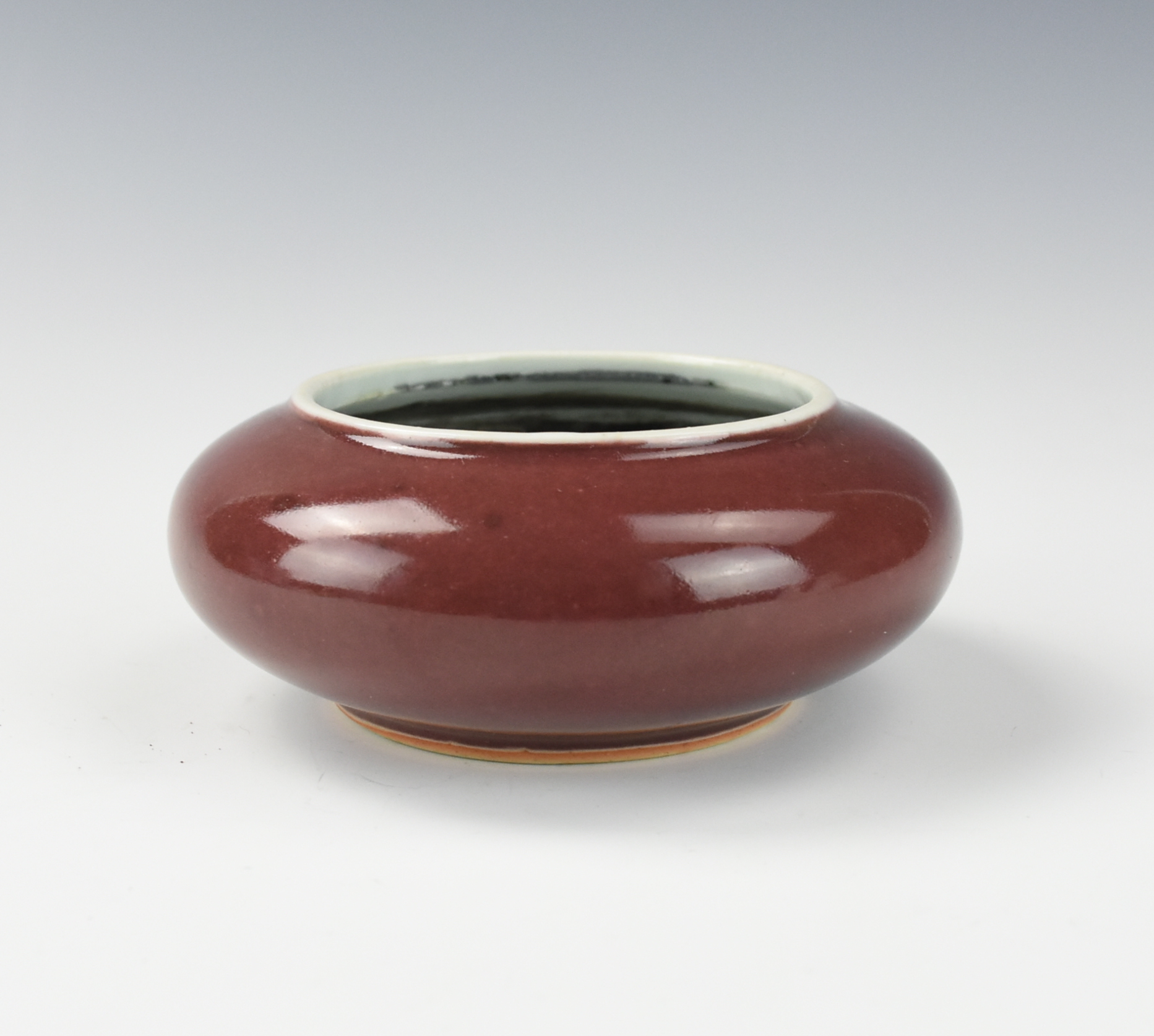 CHINESE RED GLAZED WATER POT A 2ced1b
