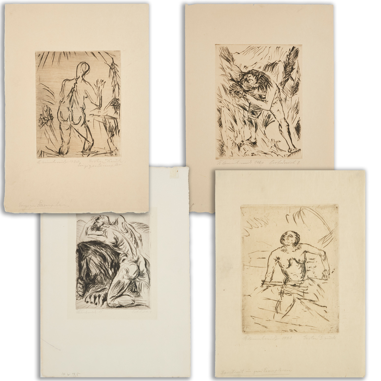 PAUL KLEINSCHMIDT, (4) ETCHINGS