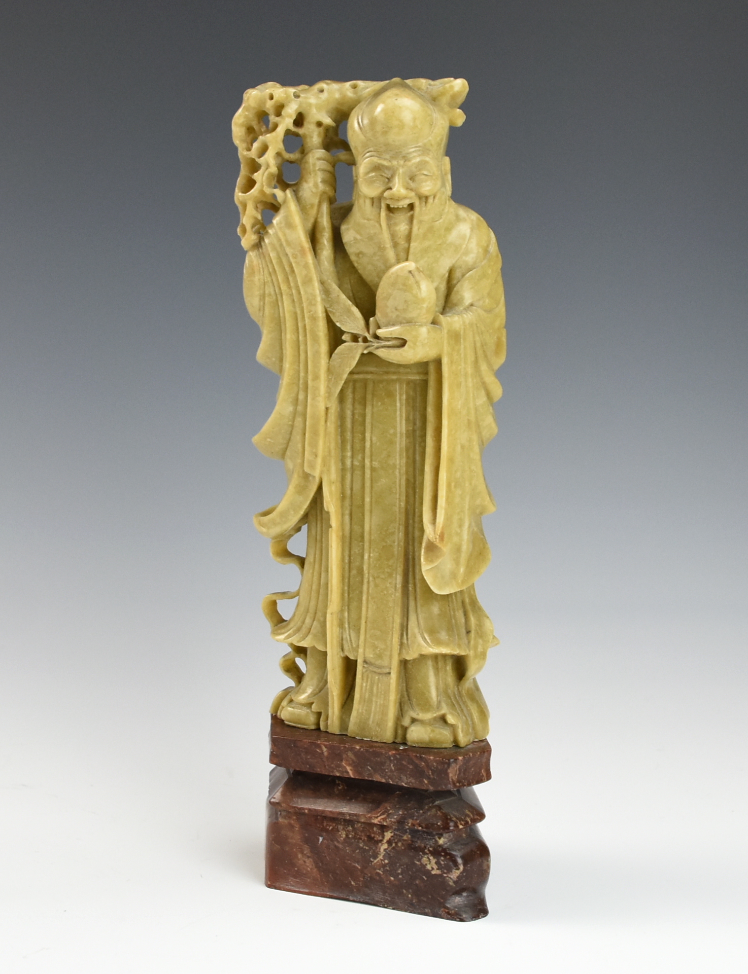 CHINESE SOAPSTONE CARVING OF SHOU  2ced4f