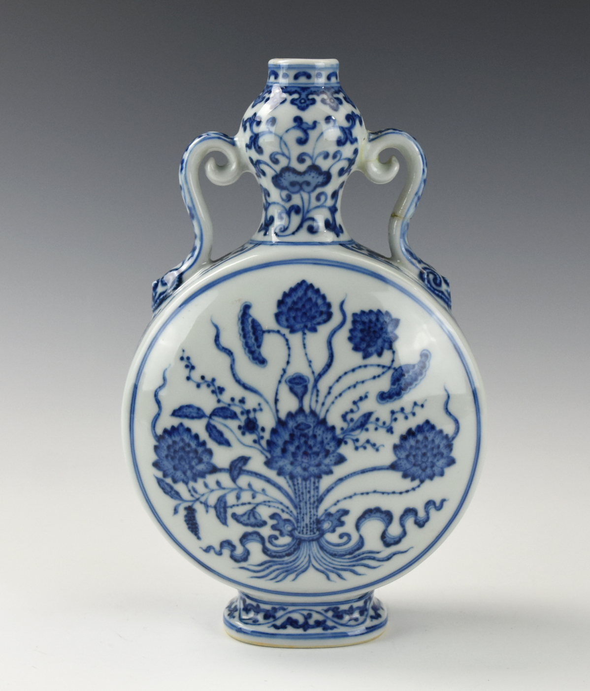 CHINESE BLUE&WHITE MOONFLASK VASE