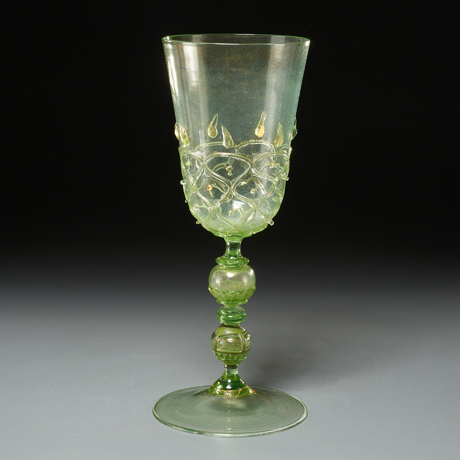 LARGE EARLY VENETIAN GLASS STEM