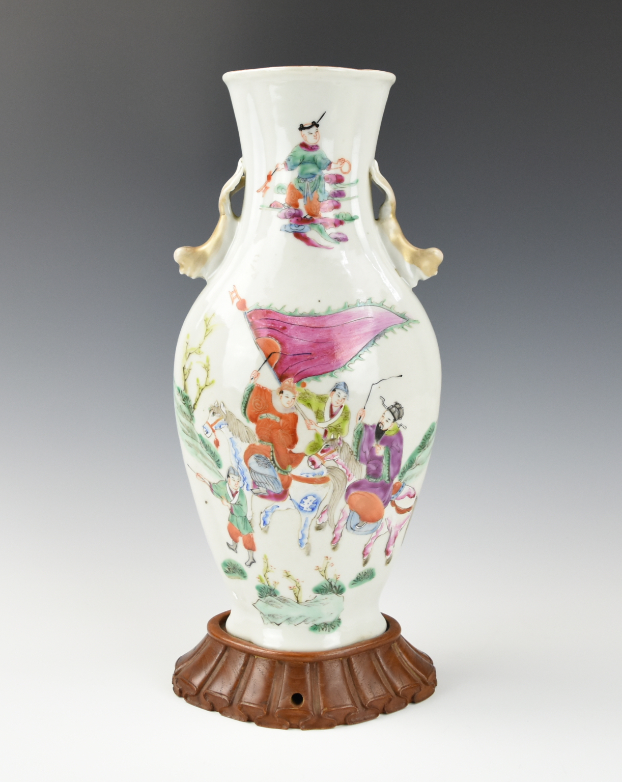 CHINESE FAMILLE ROSE VASE W COURT 2cee37