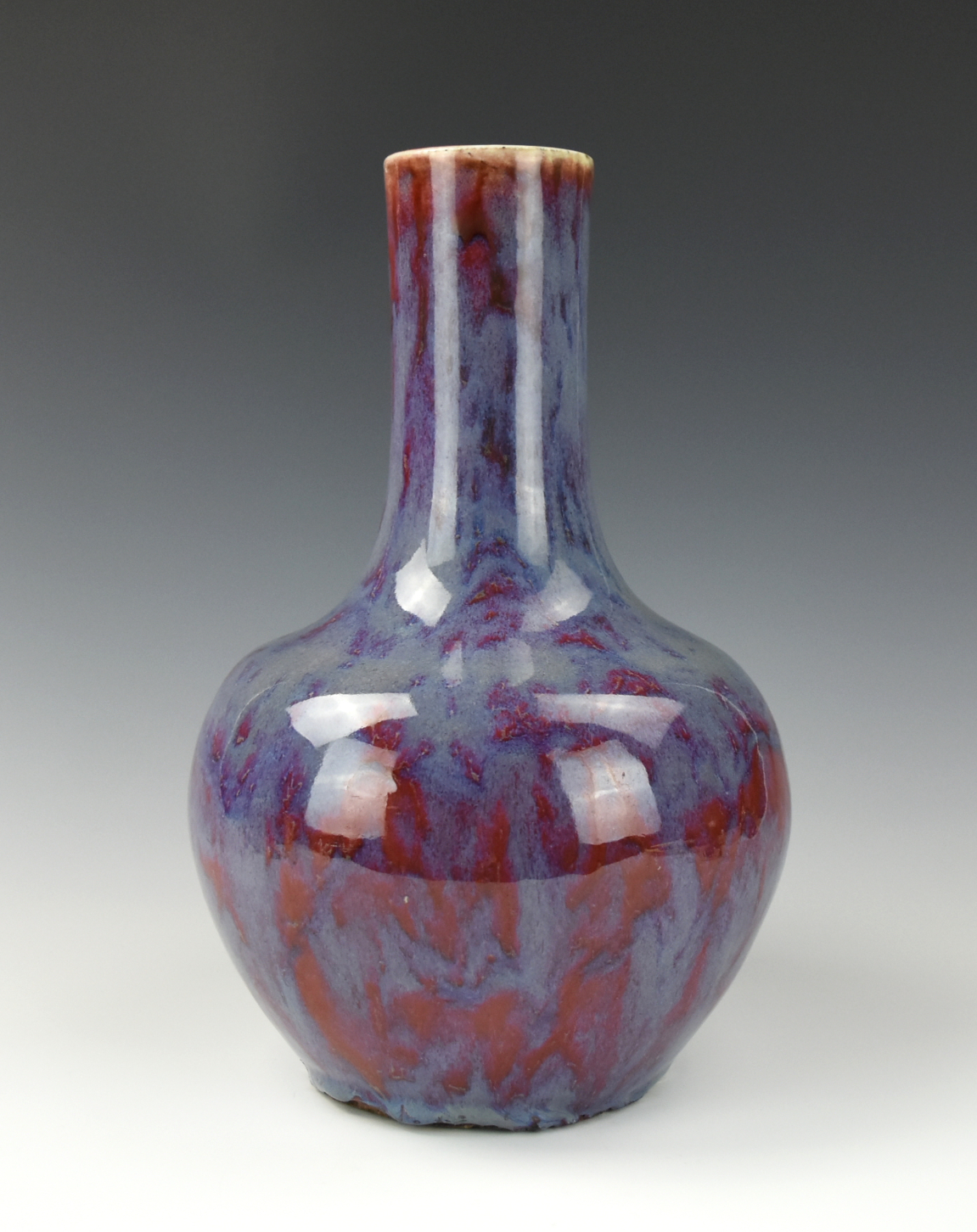 CHINESE FLAMBE GLAZED BOTTLE VASE 18 19TH 2cee5f