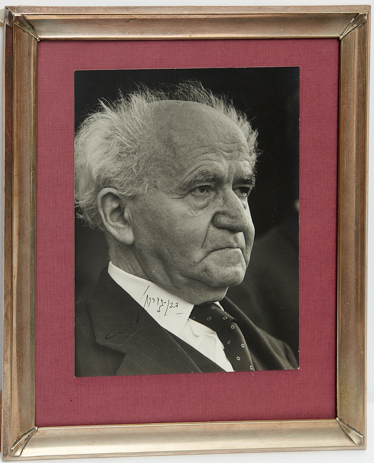 DAVID BEN GURION AUTOGRAPHED PHOTO 2cee80