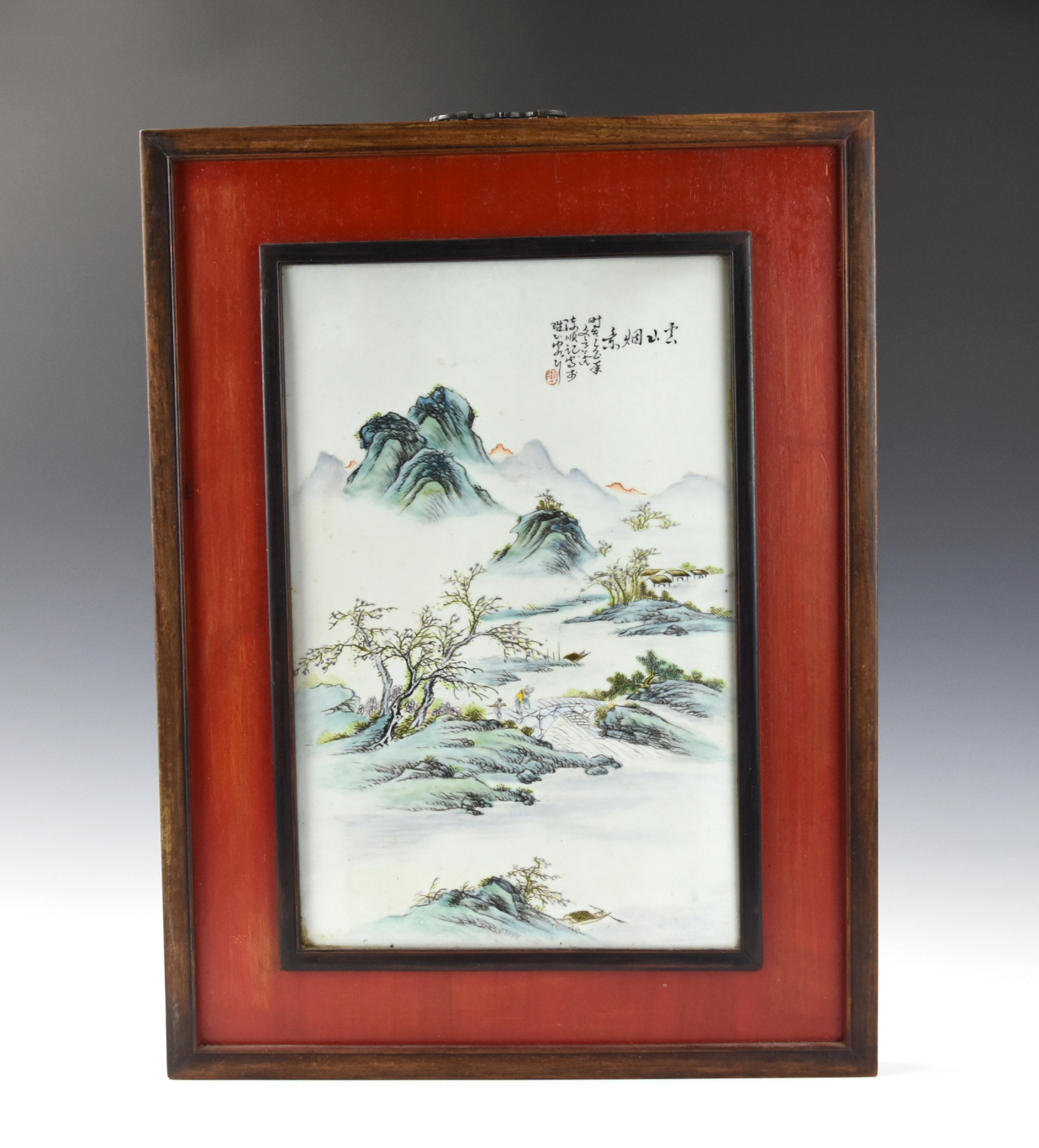 CHINESE FRAME PORCELAIN PLAQUE 2ceeb1