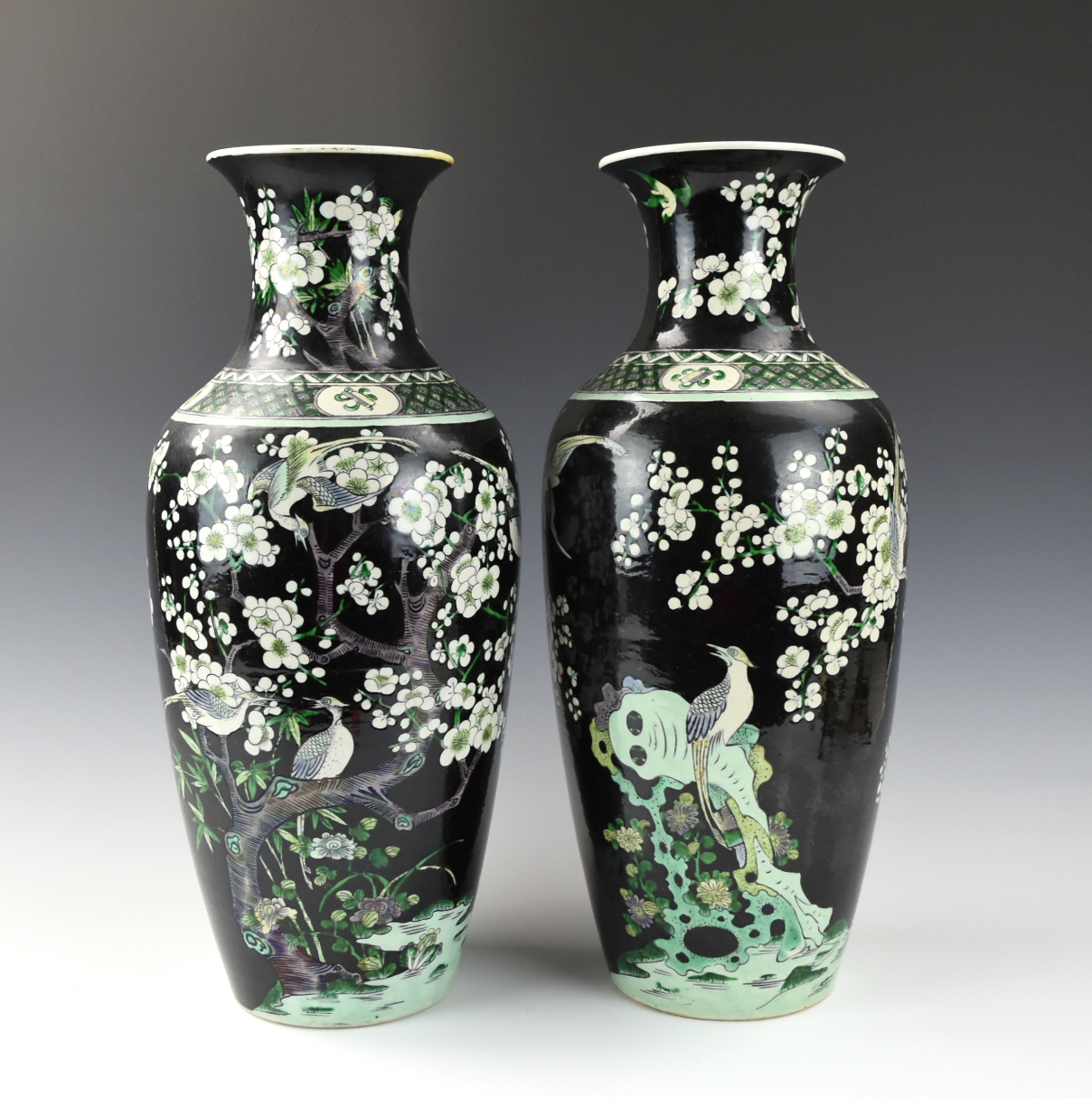 PAIR CHINESE SANCAI GLAZED VASE 2ceebf