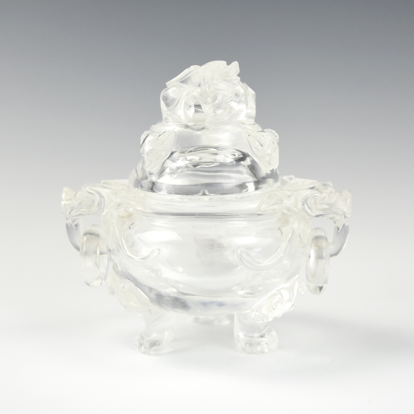 CHINESE CRYSTAL CENSER AND COVER  2cef37