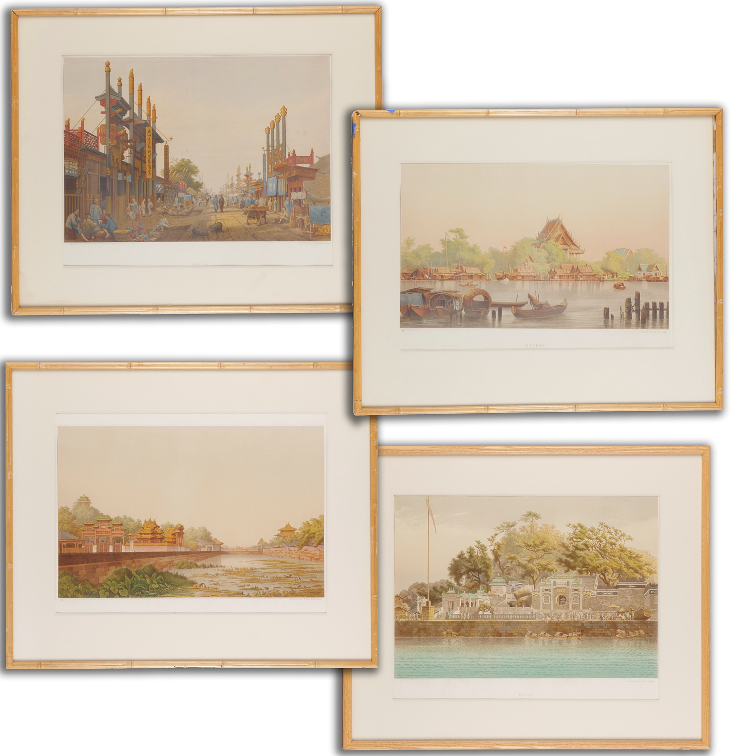 W. KORN, (4) LITHOGRAPHS, VIEWS