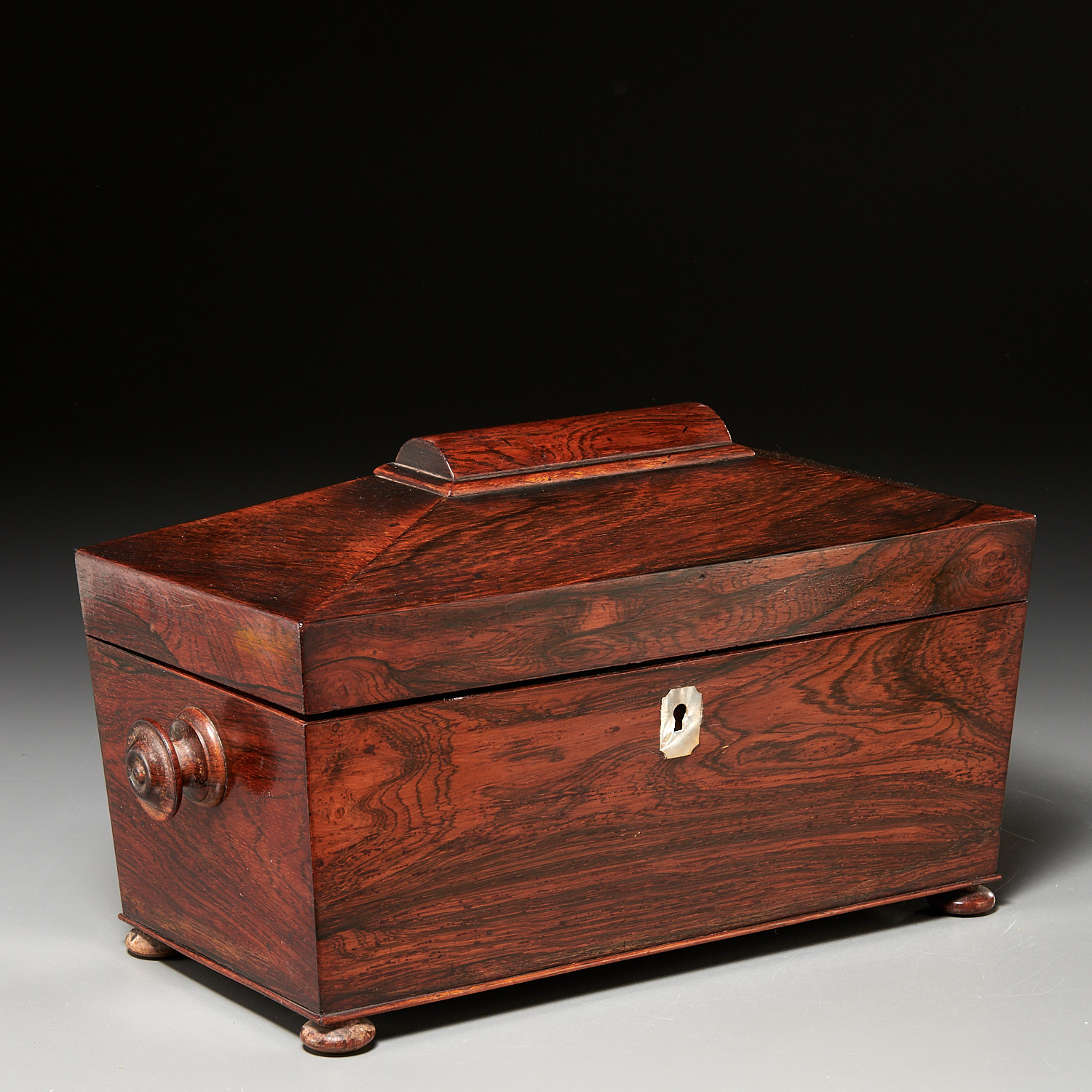 ENGLISH REGENCY CASKET-FORM TEA