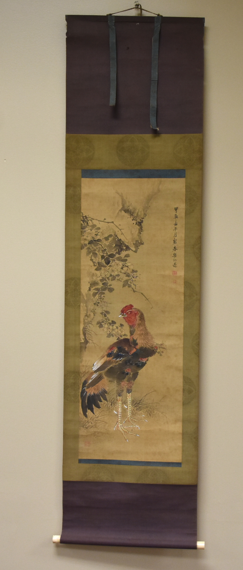 ANTIQUE CHINESE PAINTING OF ROOSTER 2cefe0
