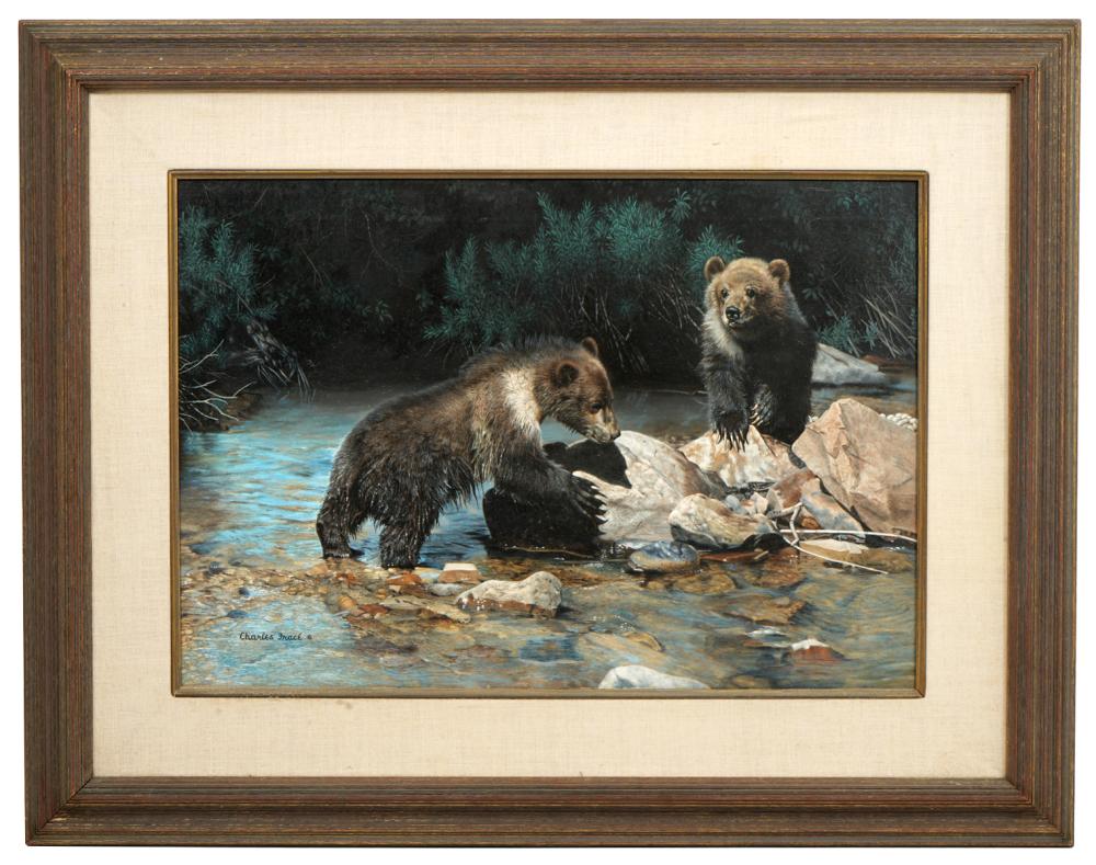 CHARLES FRACE PLAYMATES ORIGINAL OIL