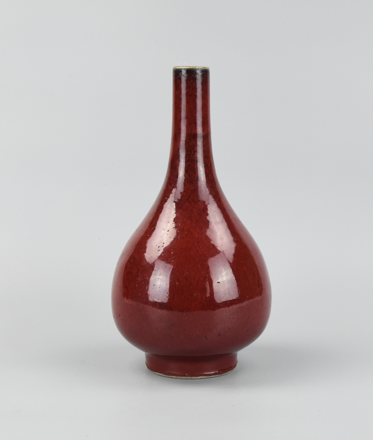 CHINESE OX BLOOD RED GLAZED VASE 20TH 2cf19a