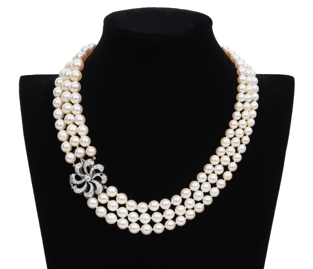 DIAMOND PEARL 18K WG NECKLACE18K 2cf1e1