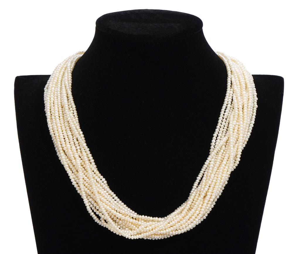 18K ITALIAN YG & PEARL 16 STRAND