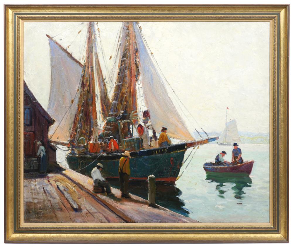 ANTHONY THIEME 'SCHOONERS' OIL