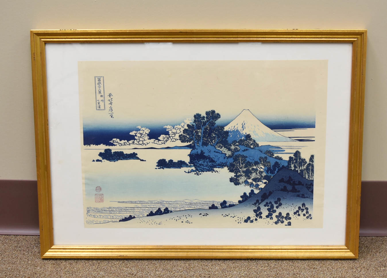 JAPNESE FRAMED WOODBLOCK PAINT  2cf221