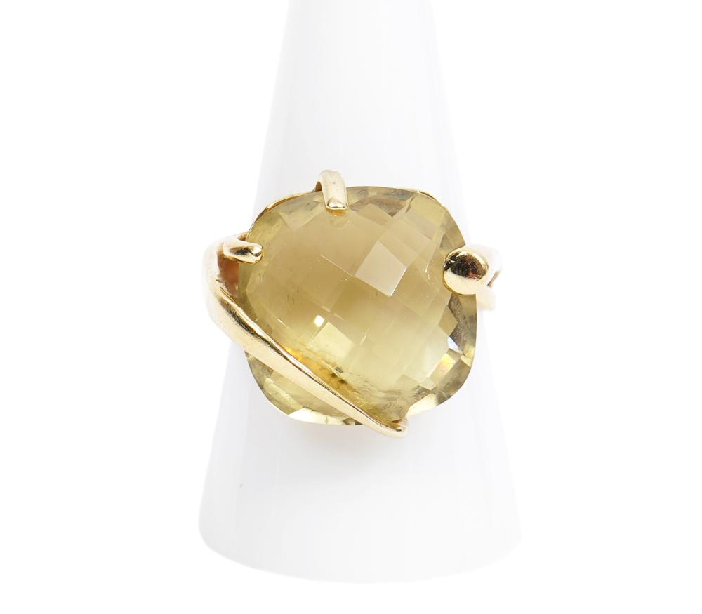 CONTEMPORARY ITALIAN 18K YG CITRINE 2cf22b