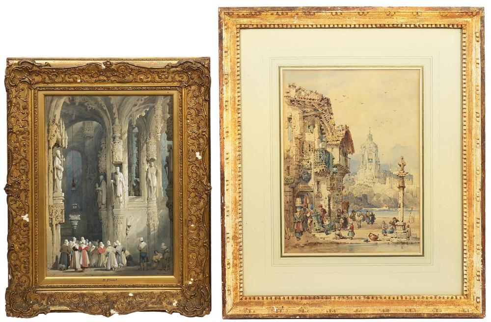 2 SAMUEL PROUT FRAMED WATERCOLORS2