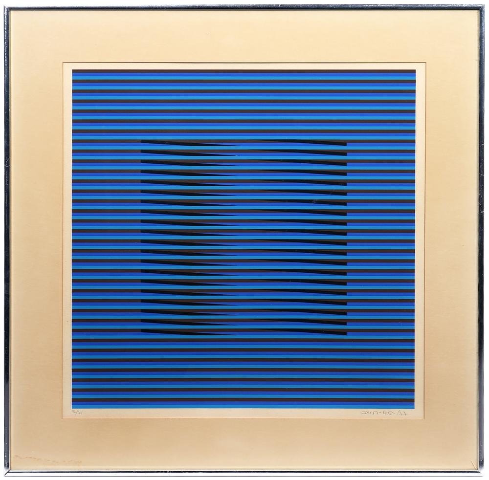 CARLOS CRUZ-DIEZ OP ART SERIGRAPH