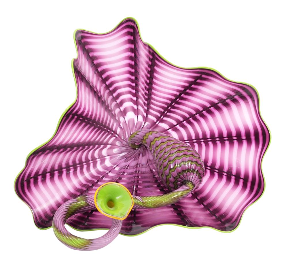 DALE CHIHULY HAND BLOWN GLASS PURPLE 2cf2b0