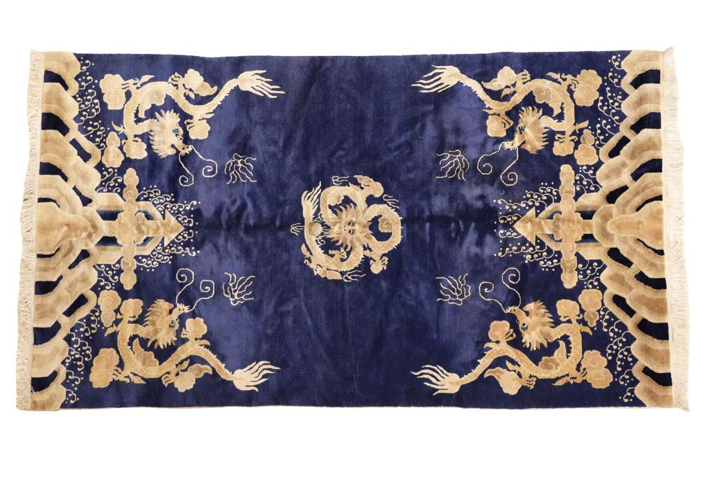 CHINESE IMPERIAL BLUE DRAGON RUGChinese 2cf336