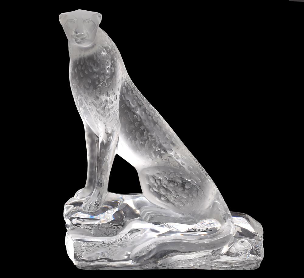 LALIQUE CRYSTAL TANCREDE CHEETAH 2cf411