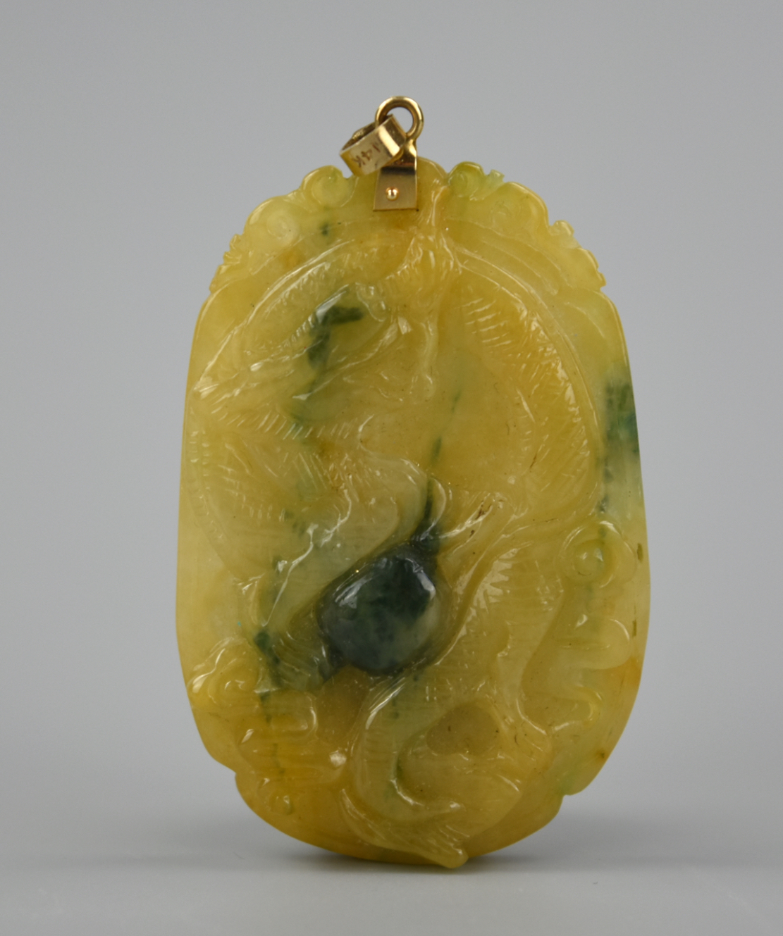 CHINESE JADEITE DRAGON PENDANT