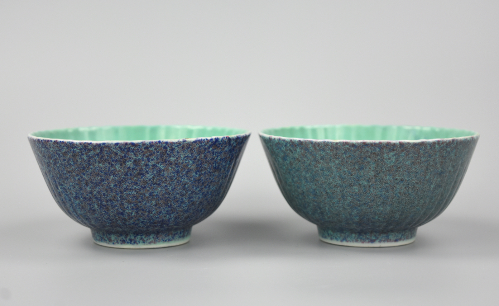 A PAIR OF CHINESE LUJUN GLAZED