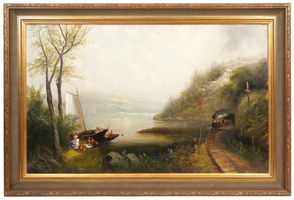 19TH C HUDSON RIVER SCHOOL OIL 2cf4fb