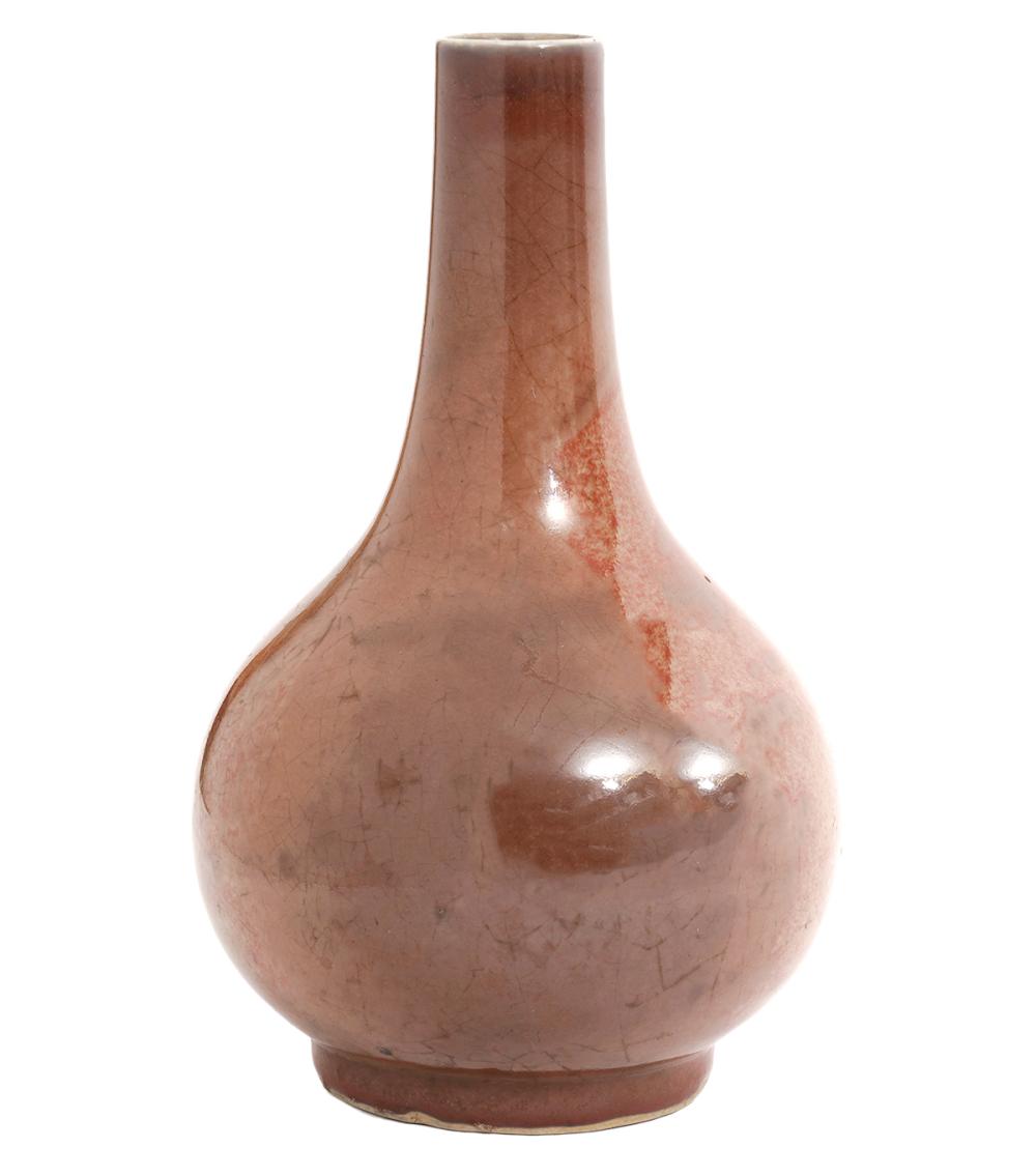 ANTIQUE CHINESE GLAZED BOTTLE NECK