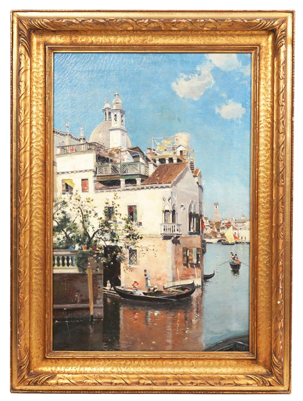 19TH C. VENICE STYLE PAINTING OIL