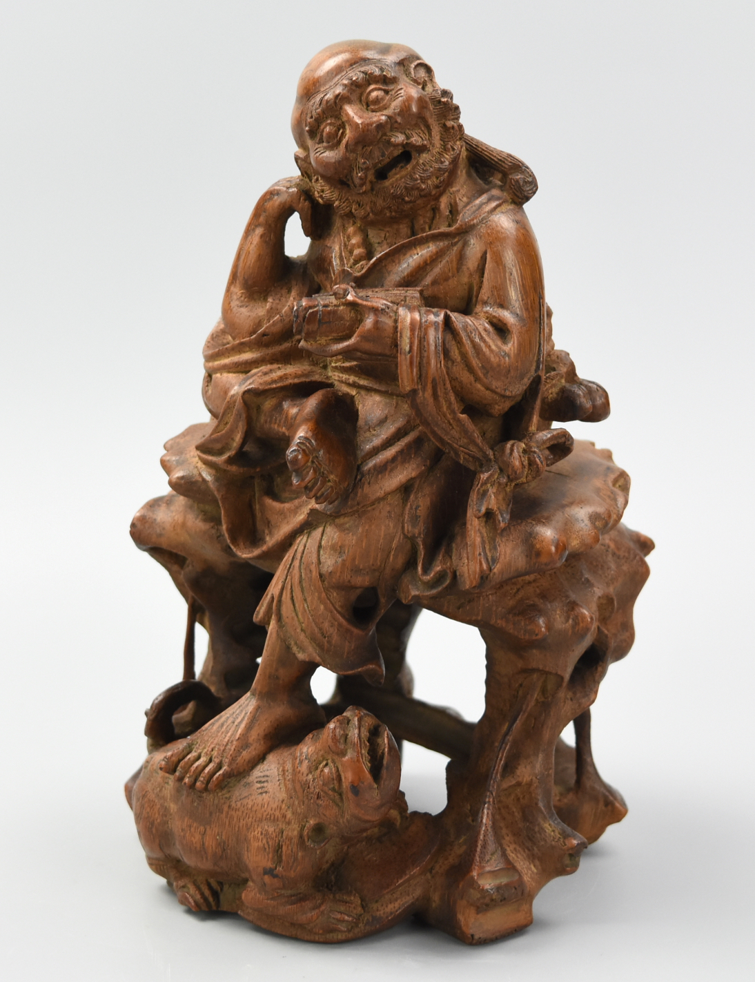 CHINESEE BAMBOO CARVED CONTEMPLATIVE 2cf601