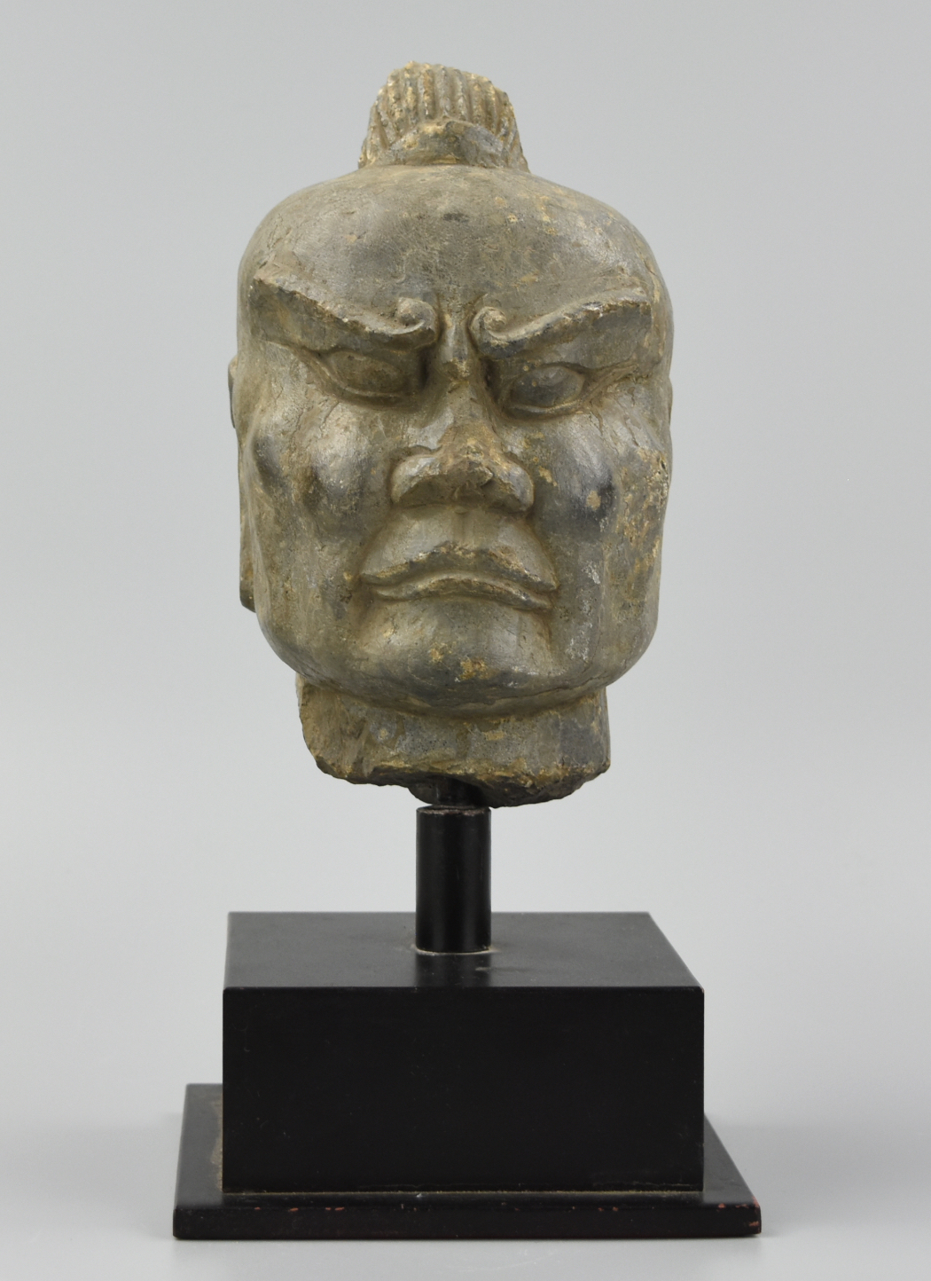 CHINESE STONE CARVED HEAD OF A