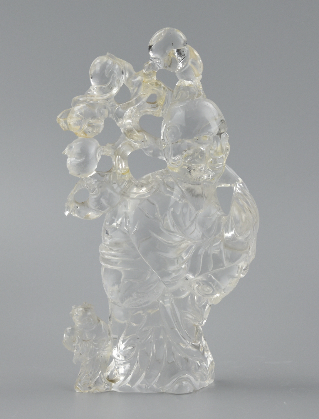 CHINESE CRYSTAL CARVING OF SHOU  2cf64f