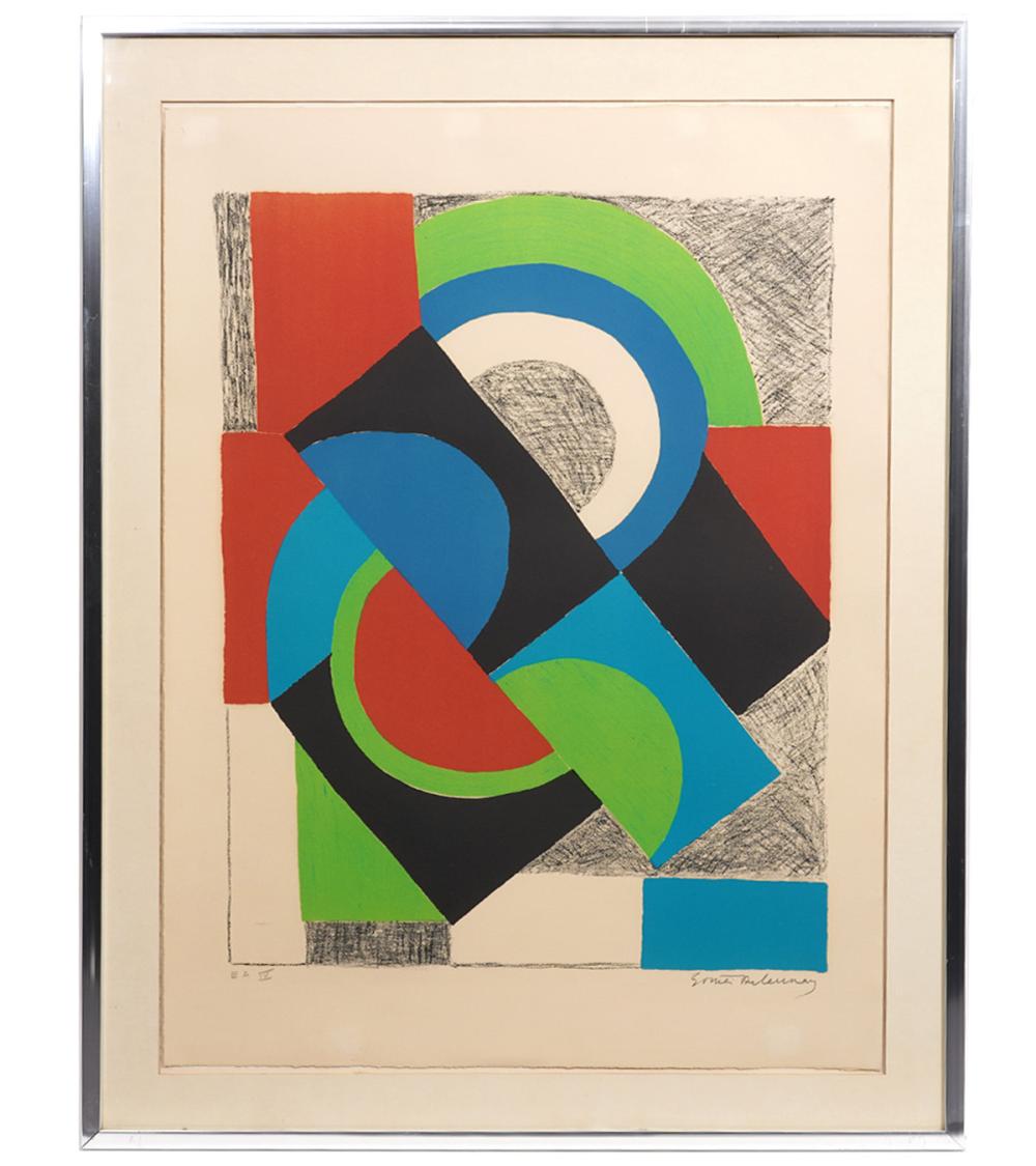 SONIA DELAUNAY ABSTRACT LITHOGRAPH