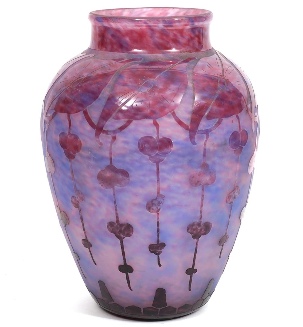 LE VERRE FRANCAIS LAVENDER CAMEO GLASS