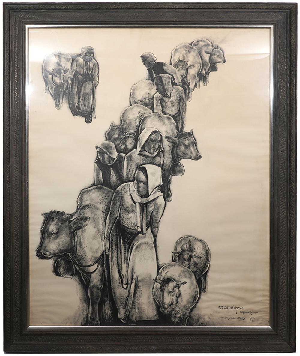 LARGE WILLEM VAN DEN BERG CHARCOAL 2cf70d