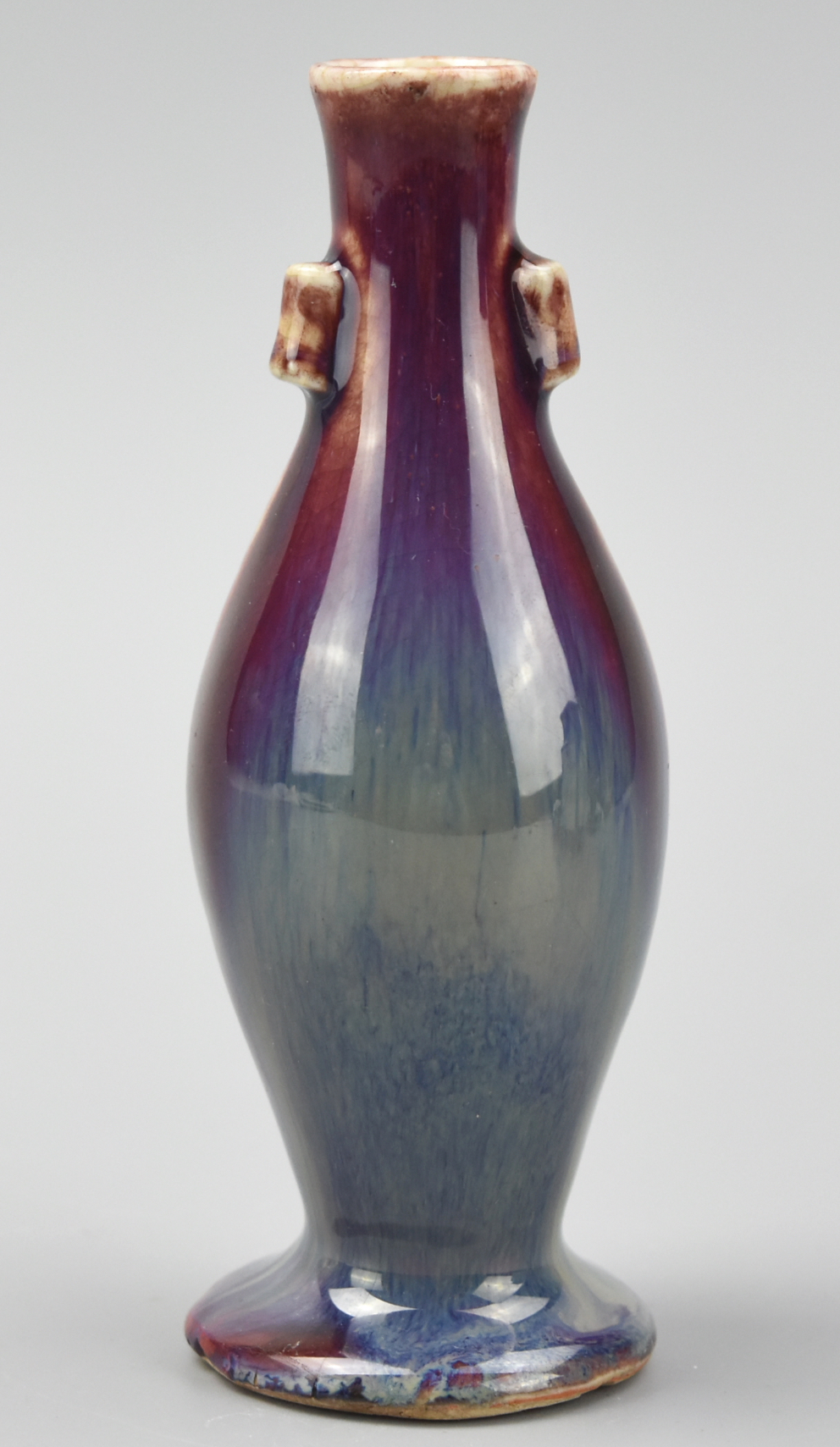 CHINESE RED FLAMBE VASE , 18TH