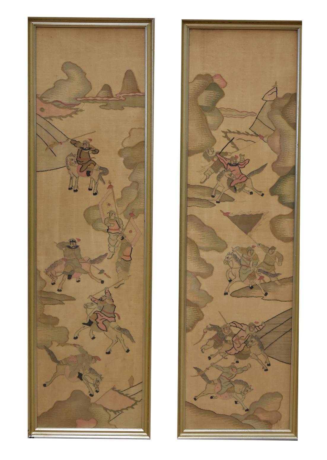 PAIR OF CHINESE EMBROIDERED KESI