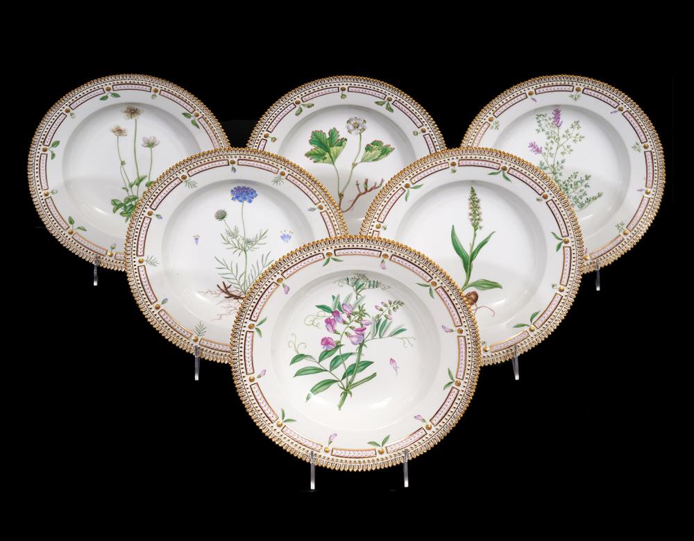 6 FLORA DANICA DEEP PLATES 20 35456 2cf94a