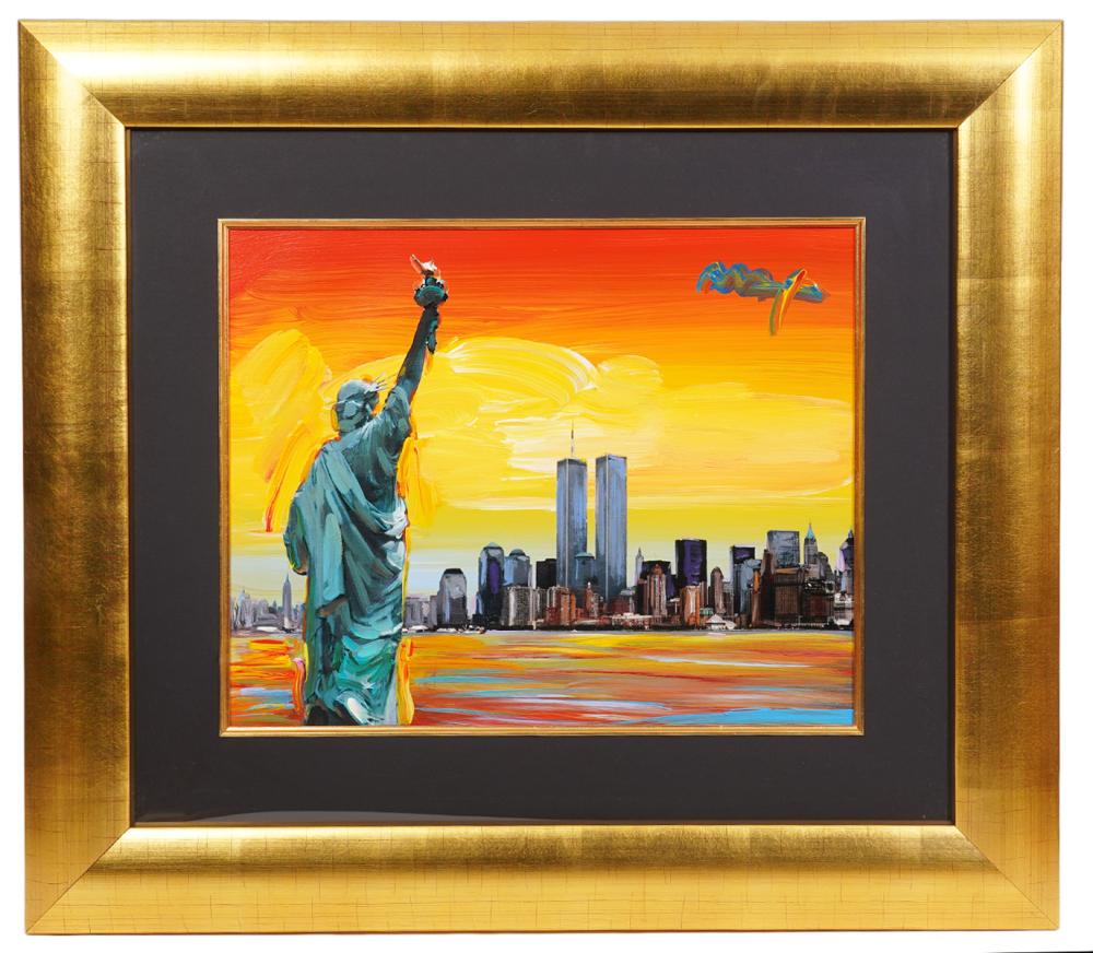 PETER MAX STATUE OF LIBERTY AND TWIN