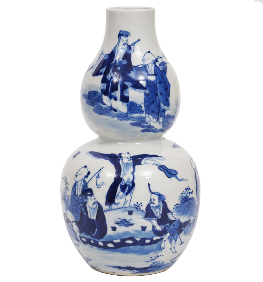 CHINESE BLUE & WHITE DOUBLE GOURD