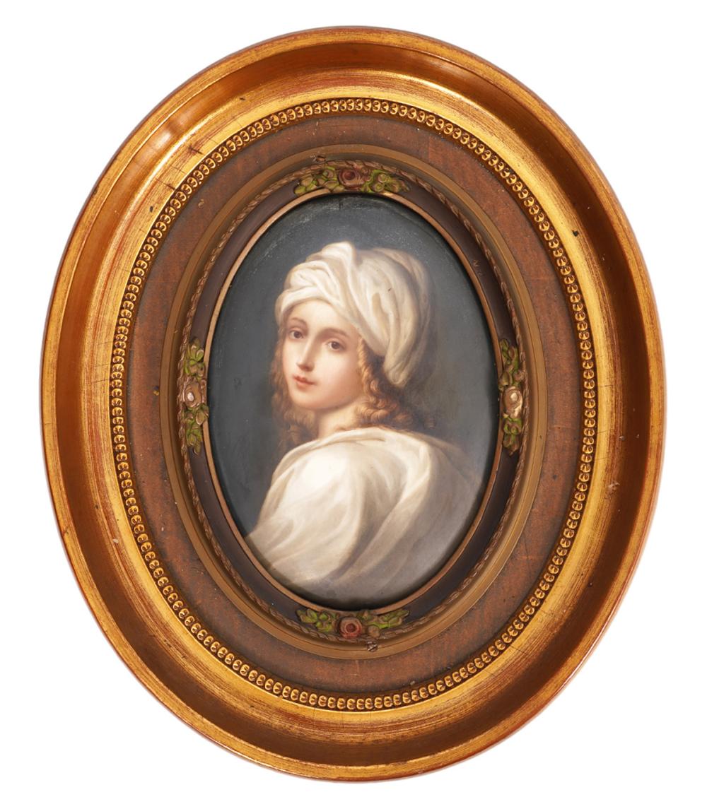 KPM 19TH C PORCELAIN PLAQUE BEATRICE 2cf9d0